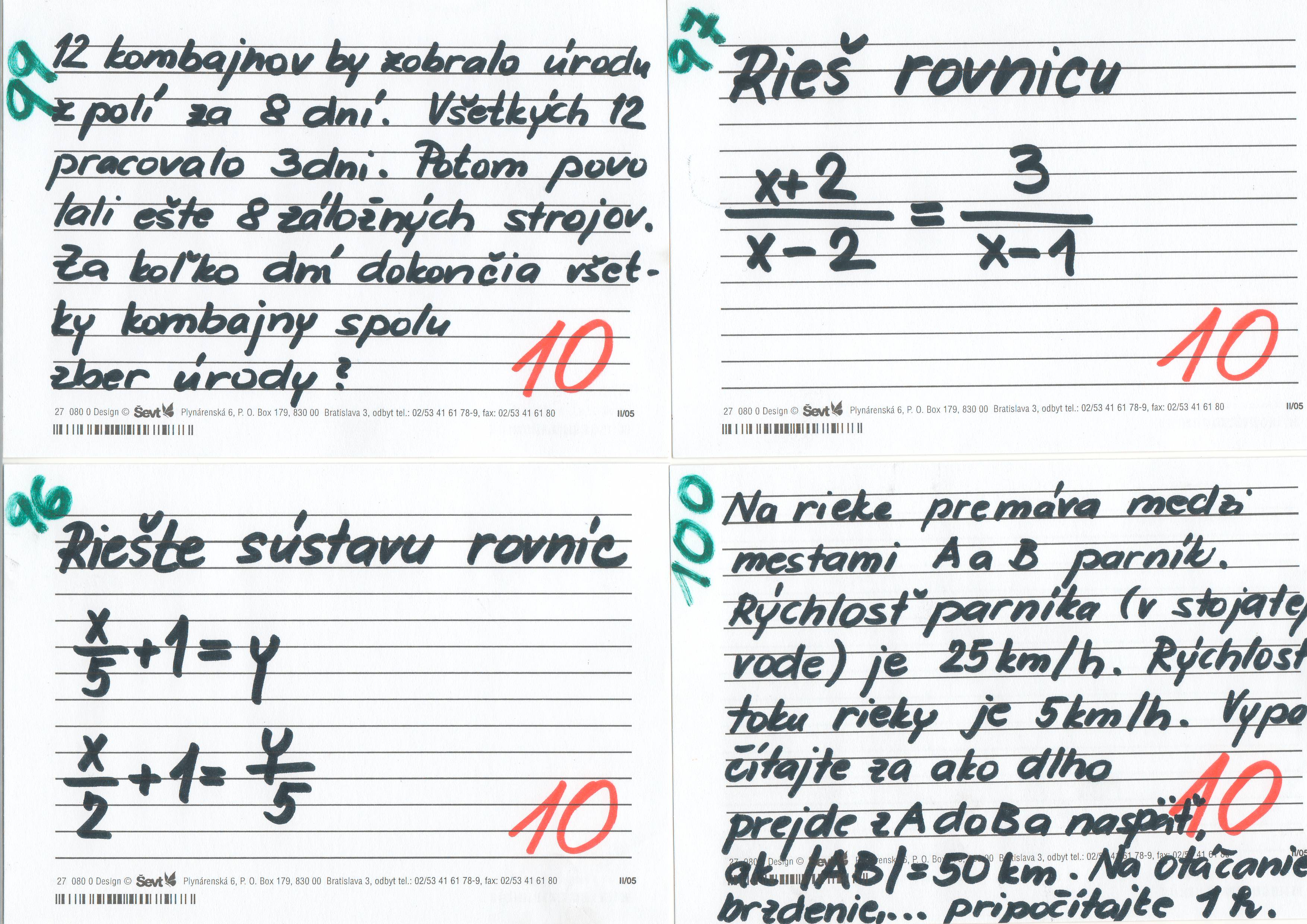 2021/2022 Metódy riešenia matematických úloh (2)